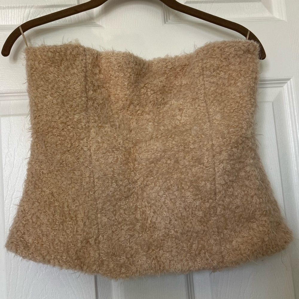 Zara "Teddy Bear" Fur Corset Top